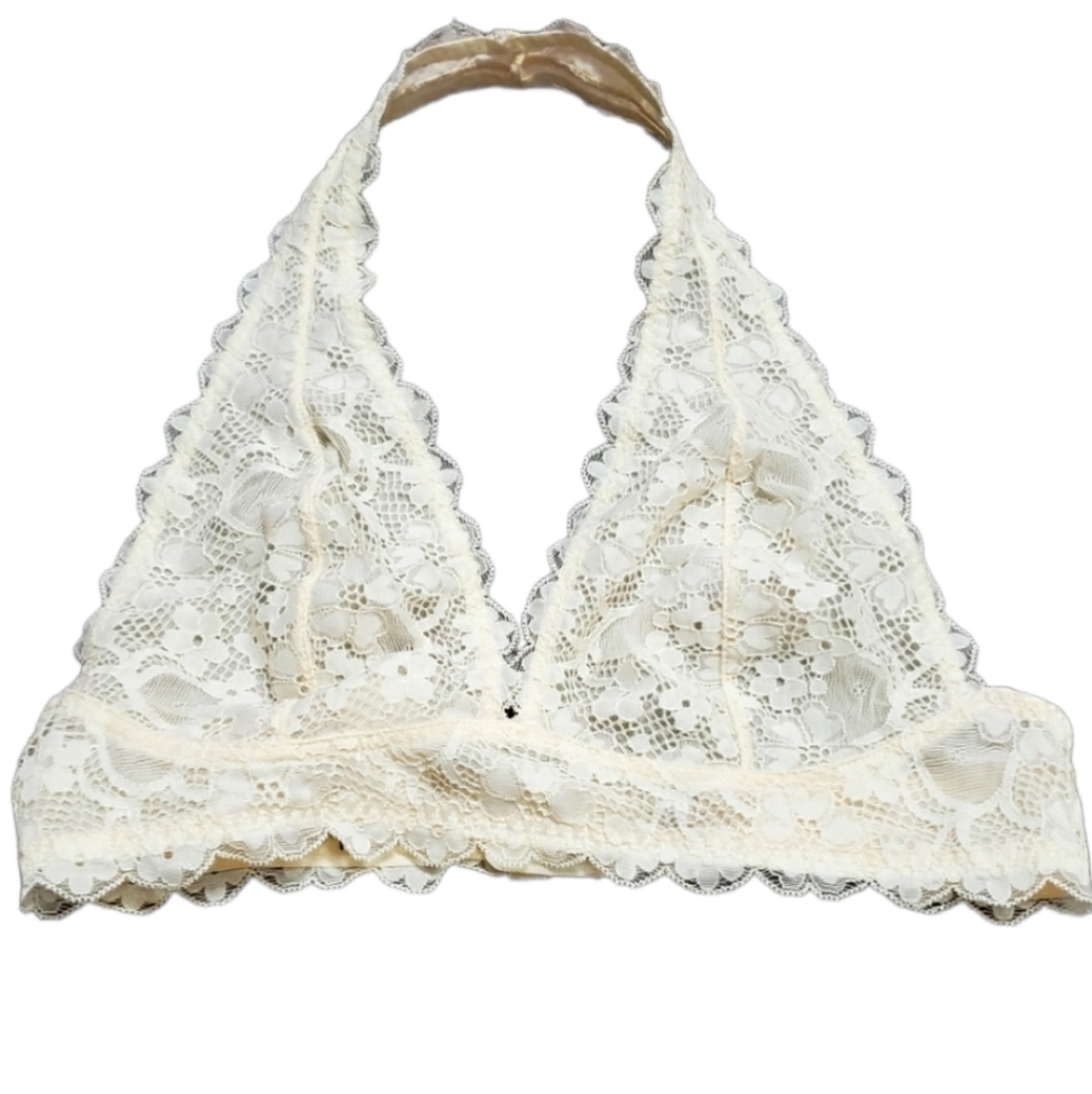 Free People Lace Halter Bralette